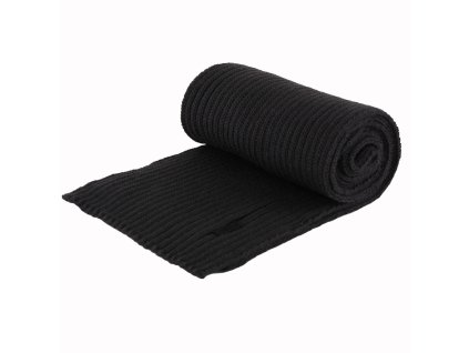 Pánsky sivý šál Magnat – prúžkovaný rebrovaný vzor, elegantný zimný doplnok pre mužov