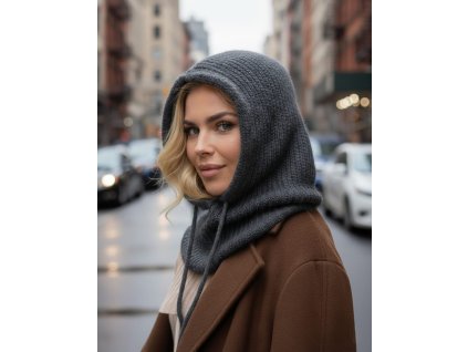 Dámsky zimný kapucňový nákrčník 2v1  – balaclava