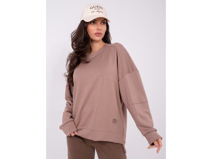 Dámska oversize mikina s okrúhlym výstrihom v casual štýle