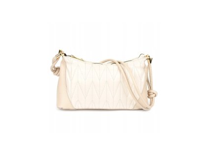 Dámska kabelka s prešívaním, zlatým zipsom a nastaviteľným ramienkom