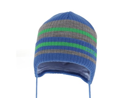 Chlapčenská pruhovaná čiapka s viazaním v rôznej farebnej kombinácii