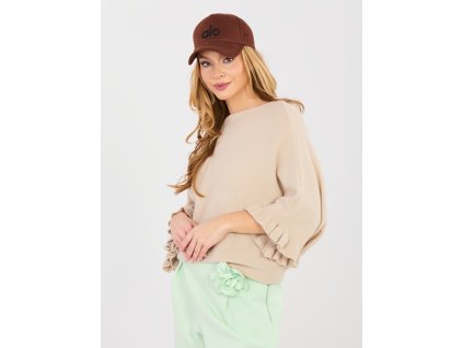 Dámsky sveter s netopierími rukávmi a 3/4 rukávmi – elegantný a pohodlný model na každodenné nosenie