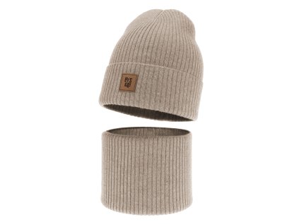 Chlapčenský merino set čiapka a nákrčník LET’S GO v modernom dizajne