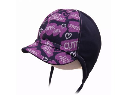 Detská softshellová čiapka so šiltom ROCKINO s farebnou potlačou.