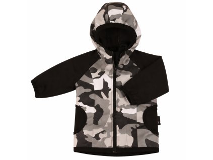 Detská outdoor bunda zo softshellového materiálu poskytujúca ochranu pred vetrom a vlhkosťou.