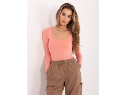 Dámska basic blúzka s dlhým rukávom a priliehavým strihom