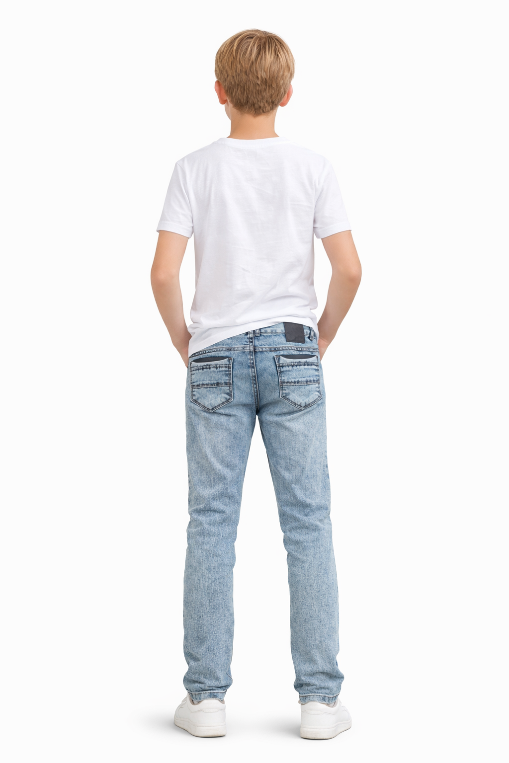 Alega Chlapčenské moderné rifle slim fit Farba: Modrá, Veľkosť: 164