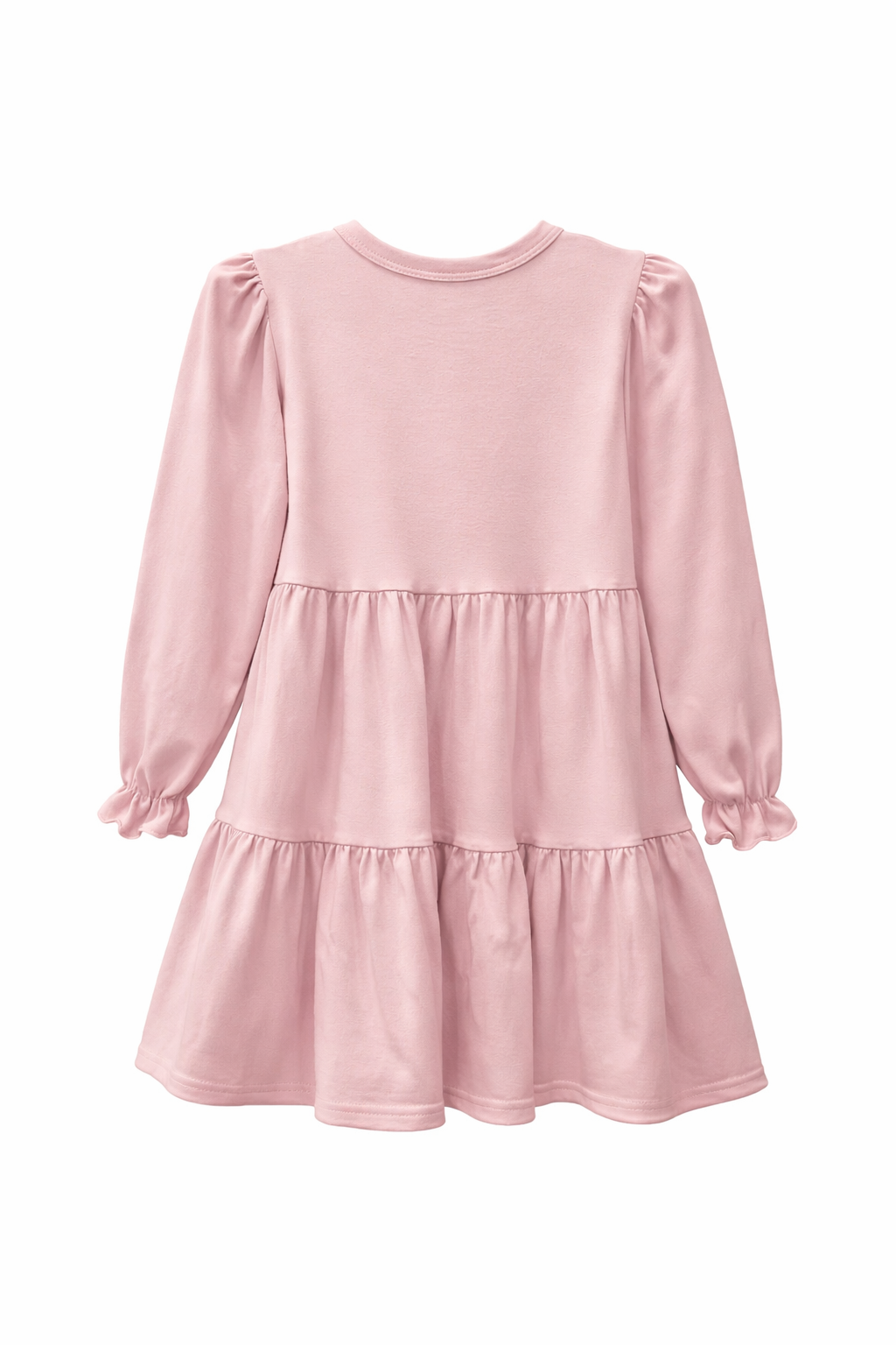 Fashionkids Dievčenské ružové šaty s dlhým rukávom – pohodlné a štýlové Farba: Púdrová, Veľkosť: 152