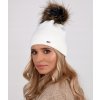 Dámska zimná pletená čiapka s veľkým brmbolcom z umelej kožušiny
