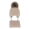 pol pl Komplet zimowy dla chlopca czapka z pomponem i szalik bezowy Norberto 12104 4