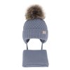 pol pl Komplet zimowy dla chlopca czapka z pomponem i szalik niebieski Norberto 12098 4