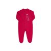 Červený detský overal s dlhým rukávom a potlačou, veľkosť 74.