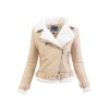 pol pl Damska Zimowa Kurtka Kozuszek Bezowy 7222 2