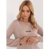 pol pl Hurtownia Bezowa luzna bluzka longsleeve z napisem 409941 2