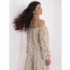 damska krajková boho bluzka bežova1
