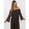damska krajková boho bluzka hneda