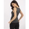 damsky top na ramienka čierna