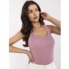 damsky top na ramienka ružova