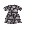 Dievčenské čierne bavlnené šaty Bembi s bielym abstraktným vzorom