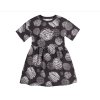 Dievčenské čierne bavlnené šaty Bembi s bielym abstraktným vzorom