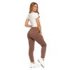 Dámske hrubé zateplené teplákové nohavice Moraj v mocca farbe – zimné teplé tepláky