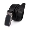 Kožený pánsky opasok BELTIMORE A22 v čiernej farbe s automatickou prackou – elegantný doplnok z pravej kože v darčekovej krabičke.