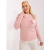 pol pl Hurt Jasnorozowy sweter plus size z ozdobnym pomponem 404821 3