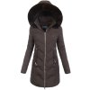 Dámska zimná bunda s odopínateľnou kapucňou a kožušinkou