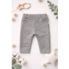Sivé detské nohavice NICOL s imitáciou vreciek a dekoratívnym razporkom