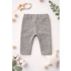 Sivé detské nohavice NICOL s imitáciou vreciek a dekoratívnym razporkom