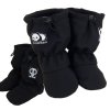 Čierne detské softshellové topánočky ROCKINO s motívom PANDA a sťahovaním