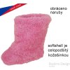 Protismykové detské softshellové topánočky ROCKINO AntiSlip s ružovým kožúškom