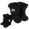 rotismykové detské softshellové topánočky ROCKINO PANDA čierne s čiernym kožúškom