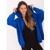 Dámska oversize mikina na zips s kapucňou v casual štýle