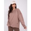 Dámska oversize mikina s okrúhlym výstrihom v casual štýle
