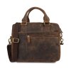 Pánska kožená taška Beltimore v hnedej vintage farbe s ramenným popruhom a rukoväťami, vhodná na notebook a dokumenty.