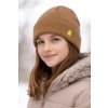 Dievčenská zimná čiapka Estrela camel s hviezdičkou