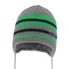 Chlapčenská pruhovaná čiapka s viazaním v rôznej farebnej kombinácii