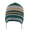 Chlapčenská pruhovaná čiapka s viazaním v rôznej farebnej kombinácii