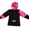 detská softshellová bunda Rockino čierno ružová s kapucňou