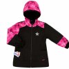 detská softshellová bunda Rockino čierno ružová s kapucňou