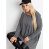 Plus size asymetrická tunika s dlhým rukávom, voľný strih