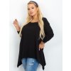 Plus size asymetrická tunika s dlhým rukávom, voľný strih