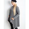 Plus size asymetrická tunika s vreckami, voľný strih, dlhý rukáv