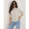 Dámska oversize košeľa so stojáčikom a 3/4 rukávom