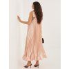 Dámske plisované maxi šaty RUE PARIS s halter výstrihom