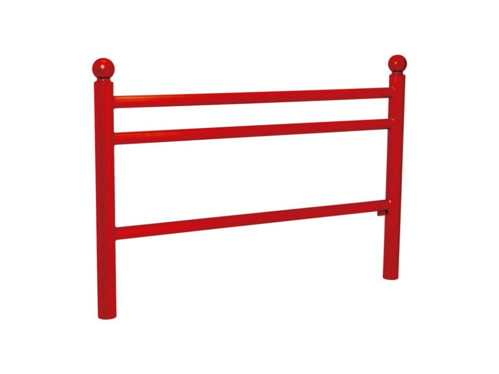 Zábradlí Trio délka 1572 mm, hlavice Boule, barva červená RAL3020 206181.3020