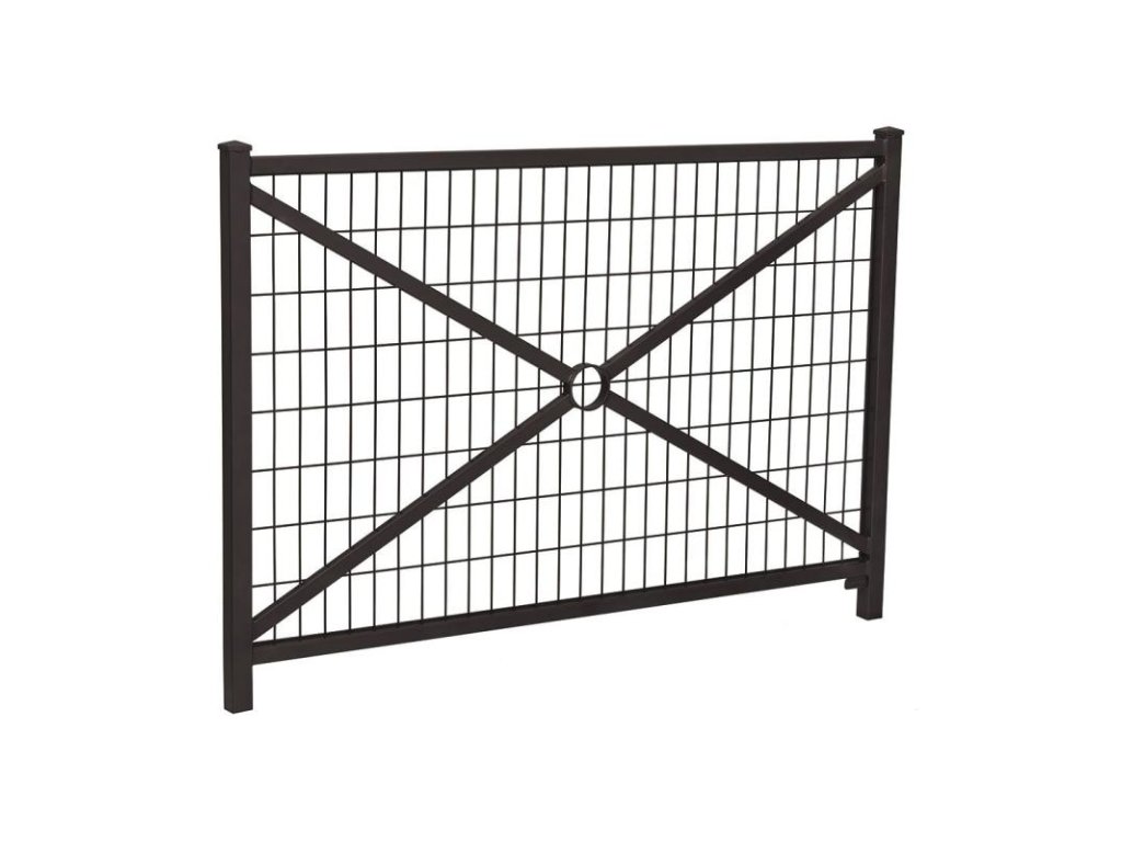 Zábradlí Orléans délka 1470 mm, mřížka, barva černá RAL9005 206217.9005