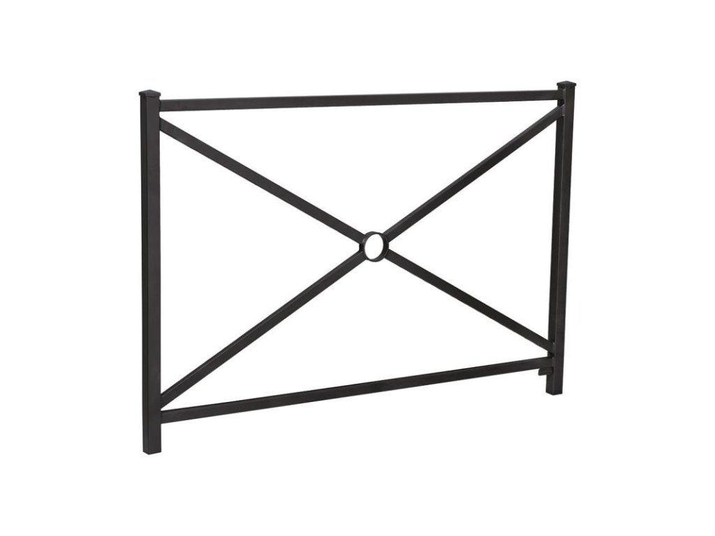 Zábradlí Orléans délka 1470 mm, jednoduchý kříž, barva černá RAL9005 206216.9005