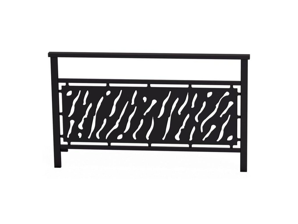 Zábradlí Benátky, délka 1500 mm, vypalovaný motiv, barva černá RAL9005 206821.9005